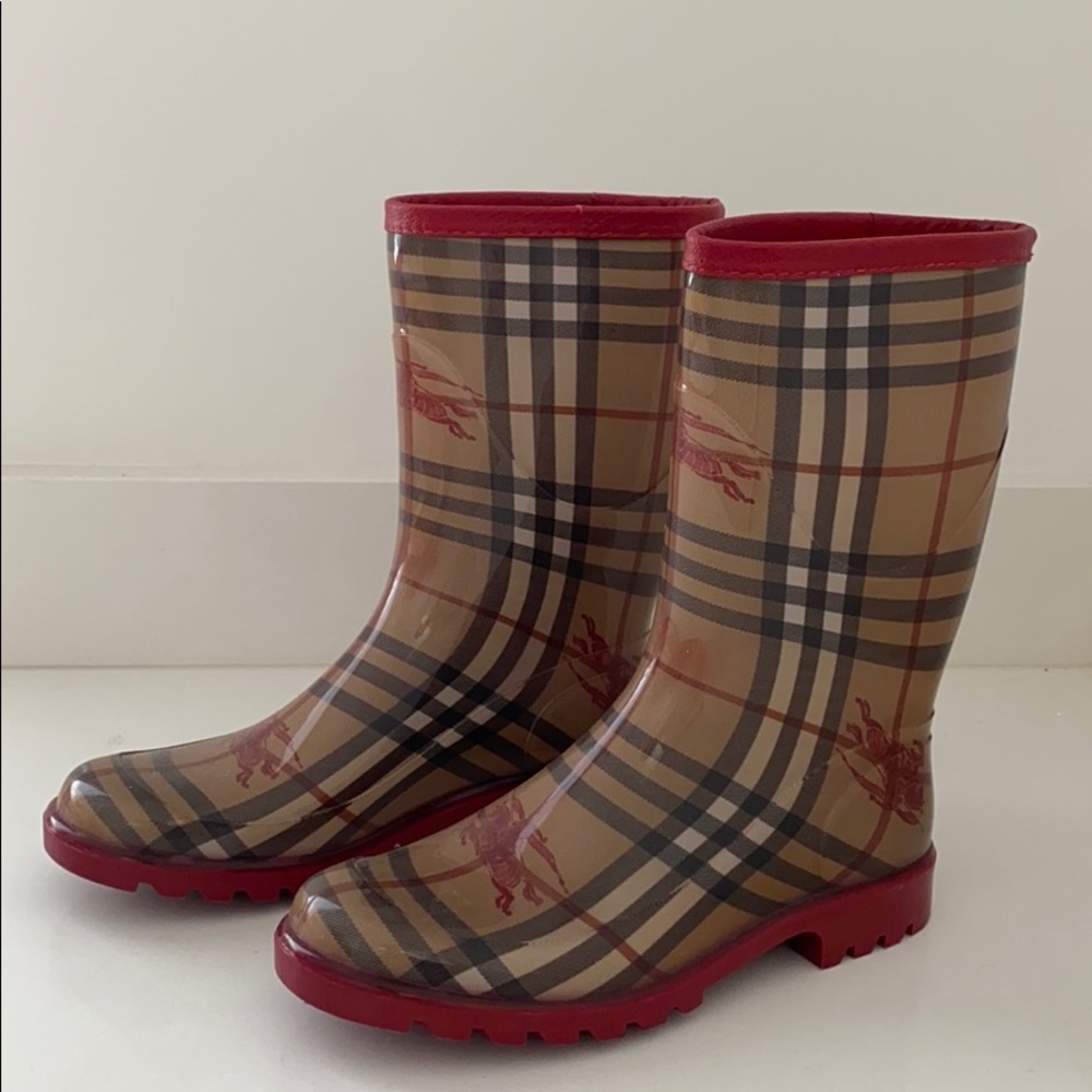 Burberry Mid- Calf Rain Boots